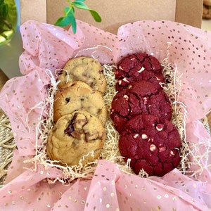 Cookie box, gift box, baking box, red velvet, nyc cookie, chocolate chip cookie, baking present