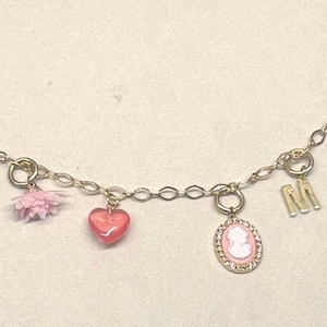 Taschenanhänger Pink und Gold mit Personalisiert