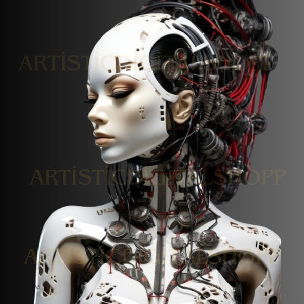 4 Creative Artificial Intelligence Female Robot Images - 4  Digital File Collection