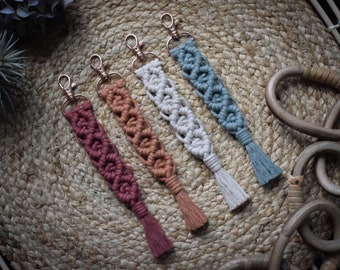 Macrame Keychain |  Boho Keychain | Bag Charm | Gift for Her | Small Gifts