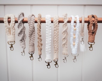 Wristlet Keychain | Macrame Keychain | Boho Keychain | Bag Accessory | Gift for Her | Small Gifts | Stocking Stuffer