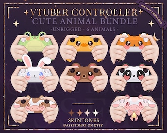 Niedlicher Vtuber Controller Aktivposten - Für Streamer | Tierspiel Hand Objekt | Bär | Pandabär | Hase | Frosch | Kuh | Ente | Fuchs | Twitch Youtube |