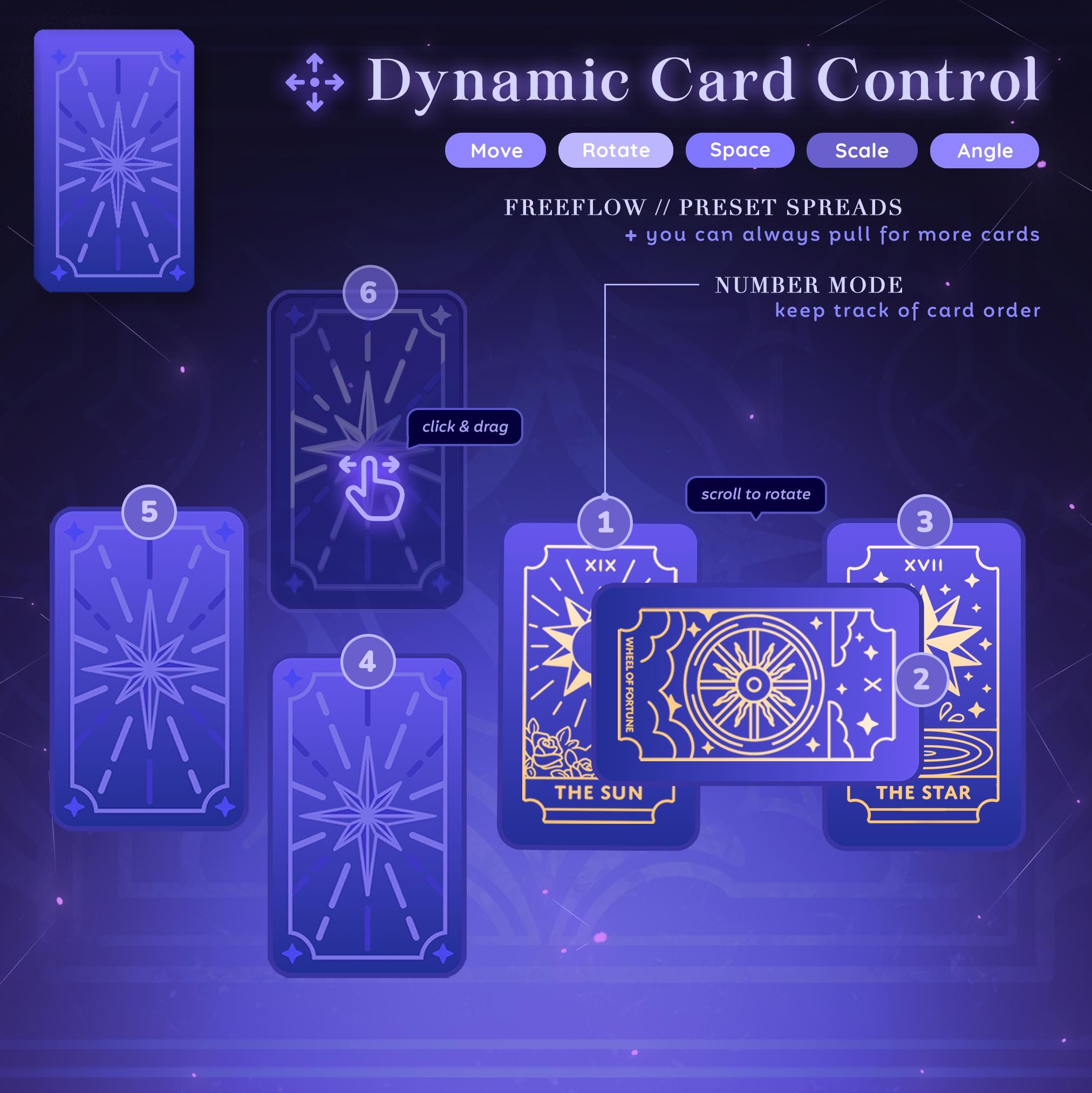 Tarot Card Stream Widget - for Twitch • Youtube • Any Platform | Major ...