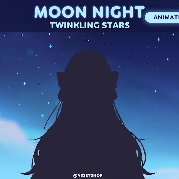 Animated Twinkling Star Particle | Starry Particle | Star Particle | Sparkle Particle | Moon Night Particle | Blue Cute Sparkling Particle