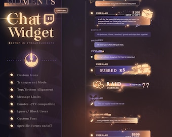 Unforgettable Moments - Chat Widget for Twitch