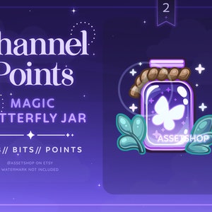 Magic Butterfly Jar Channel Point | Twitch Channel Points | Channel Point | Butterfly Channel Point | Magical Fairy Jar | Butterfly Badge