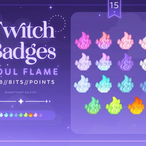 Soul Flame Twitch Sub Badges | Fire Sub Badges | Fire Twitch Badges | Oni Badges | Twitch Fire Badges | Twitch Flame Badges | Pastel Flame