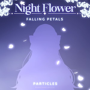 Animated Falling Petals Particle | Twitch Stream VFX | Dreamy Glowing Flowers | Looping | White Rose | Sakura | Floral | Vtuber Asset |