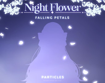 Animated Falling Petals Particle | Twitch Stream VFX | Dreamy Glowing Flowers | Looping | White Rose | Sakura | Floral | Vtuber Asset |