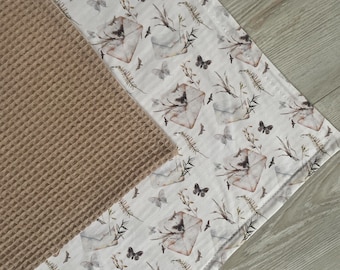 Baby blanket, soft, breathable, lightweight children's blanket, ideal for strollers and home.