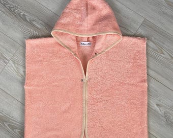 Children's hooded terry cloth bath poncho | 50 x 45 cm