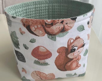 Fabric basket, storage for baby and bath