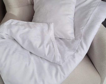 Handmade baby bedding made of fine cotton jacquard, 95 x 135 cm + 40x40 pillowcase, elegant & especially soft.