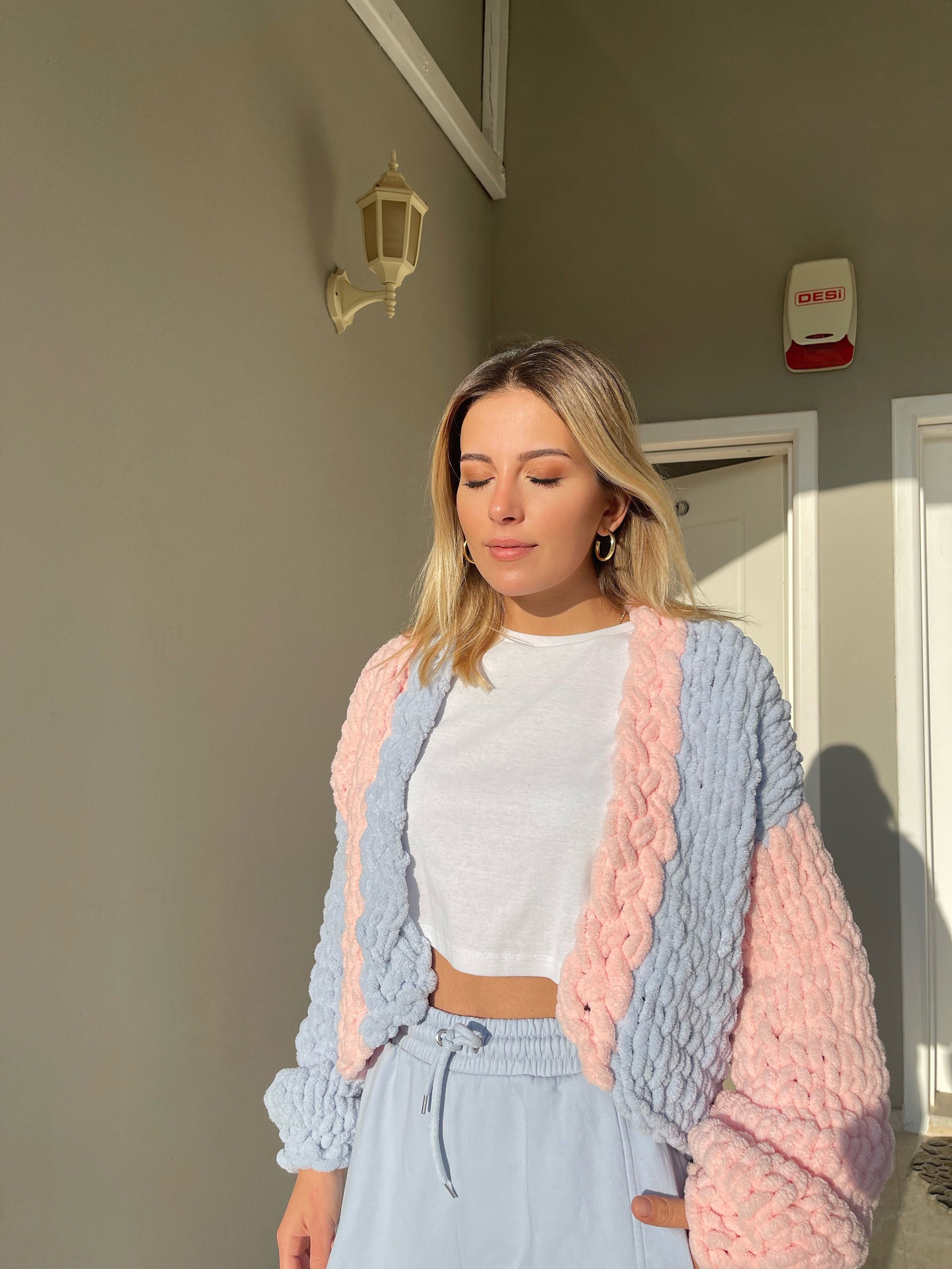 alize puffy cardigan