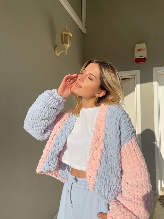 puffy cardigan