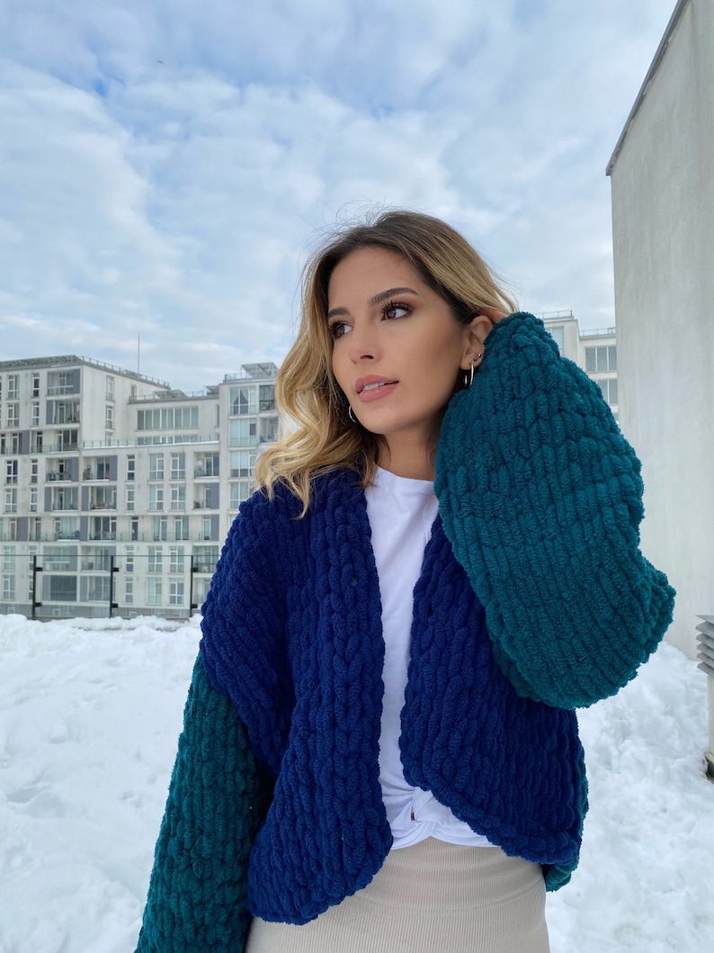 puffy cardigan