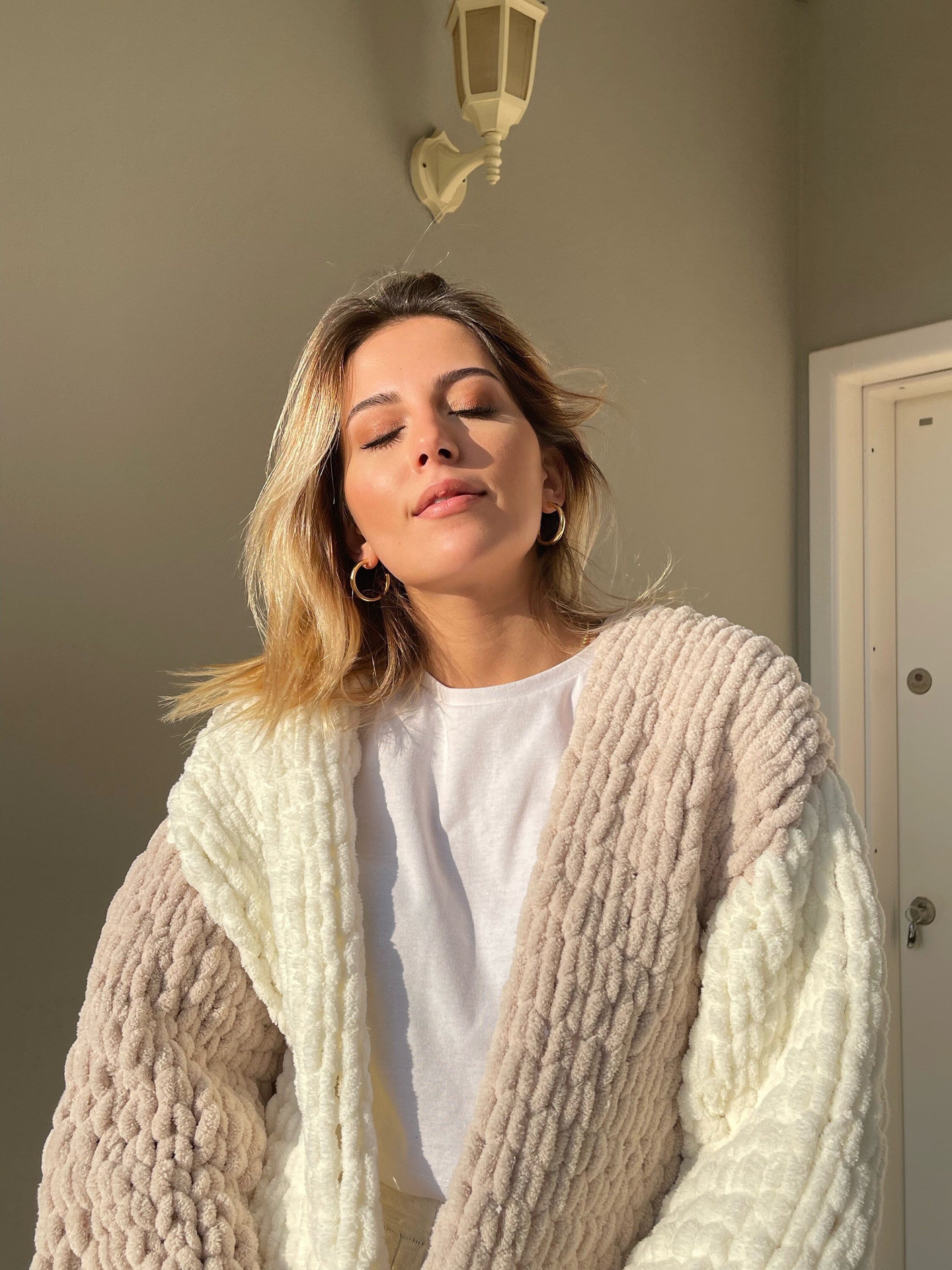 alize puffy cardigan