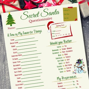 Secret Santa Questionnaire