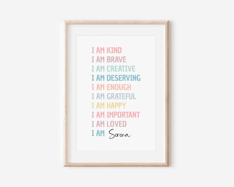 Affirmations Printable Wall Art Custom Affirmations for - Etsy