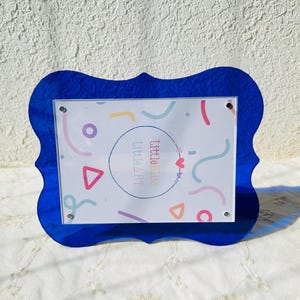 Creative Photo Frames,Home Decoration, Housewarming Gifts, Birthday Gifts, Colorful Acrylic Transparent Magnet Photo Frames, 7 IN