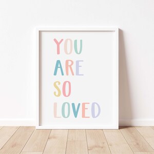 You Are So Loved,Girls Room Decor,Baby Room Decor,Nursery Prints,Nursery Quote,Nursery Wall Art,DIGITAL,Watercolor,Pink,Blush