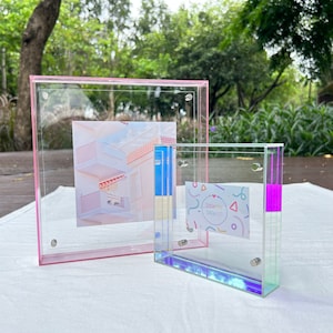 Acrylic Square Photo Frame,Transparent Acrylic Photo Frame,Creative Photo Frame,Acrylic Storage Box,DIY Frame