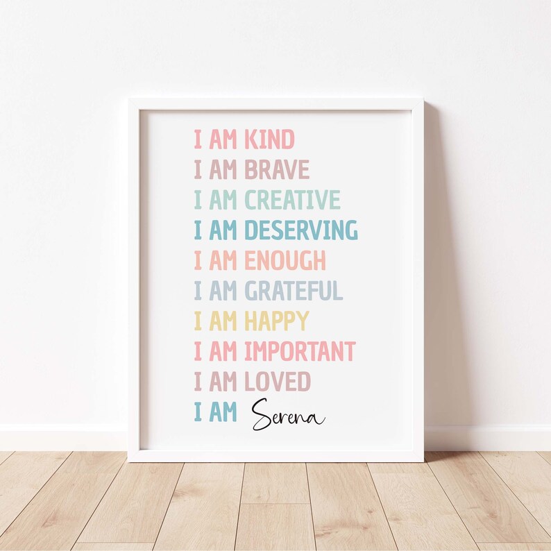 Affirmations Printable Wall Art Custom Affirmations for - Etsy