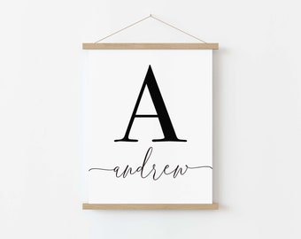 Custom Family Name Print,Family Initial Sign,Farmhouse Name Printable,Custom Last Name Printable,Entry,Personalized Monogram Letter Sign