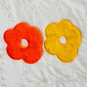 Flower shape acrylic coaster dining table insulation pad photo props sunset gradient housewarming gift home decoration gift