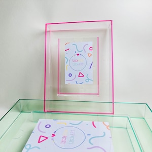 Colorful acrylic transparent photo frame,creative photo frame setting,creative desktop decorations,home decorations,DIY frame,creative gifts