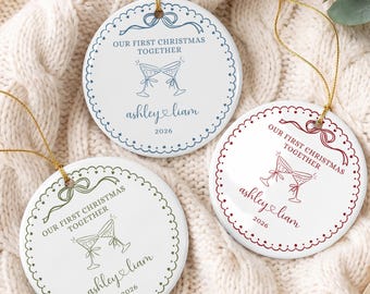 2026 First Christmas Together Ornament, Personalized Couple Ornament, Our First Christmas Keepsake, New Couple Gift, Christmas Ornament