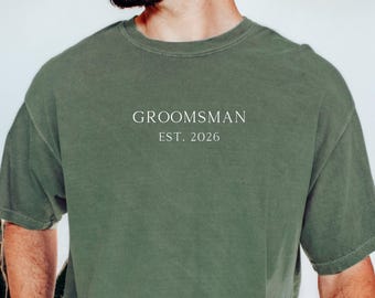 Groomsman Comfort Colors® Shirt, Best Man Proposal Gift for Brother, Personalized Wedding Party Gifts, Bachelor Party