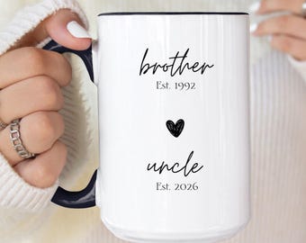 Custom Uncle Mug, Pregnancy Announcement, Gift for Brother,  Future Uncle, Personalized Baby Reveal Gifts, Promoted to Uncle, New Uncle