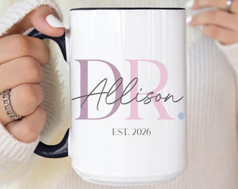 Personalized Doctor Mug, Doctor’s Appreciation Gift, Graduation Gifts, PHD Gift, Doctor Mug For Birthday, Custom Doctor Student Graduation