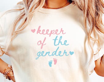 Keeper of the Gender Shirt , Gender Reveal Party Shirts, Gender Keeper Shirt, Team Boy Team Girl, Baby Announcement Shirt, New Aunty Gift