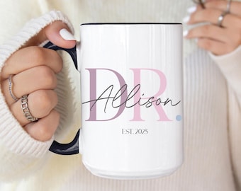 Personalized Doctor Mug, Doctor’s Appreciation Gift, Graduation Gifts, PHD Gift, Doctor Mug For Birthday, Custom Doctor Student Graduation