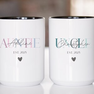 Custom Aunt and Uncle Mug, Pregnancy Reveal for New Aunt and Uncle ...
