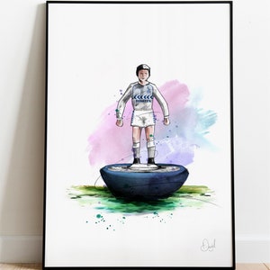 Tottenham Hotspur Subbuteo Art Print, Tottenham Drawing, Tottenham Hotspur Illustration, Subbuteo Watercolour,