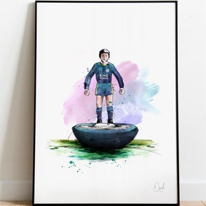 Leicester City Subbuteo Art Print, Leicester Drawing, Leicester Illustration, Subbuteo Watercolour,
