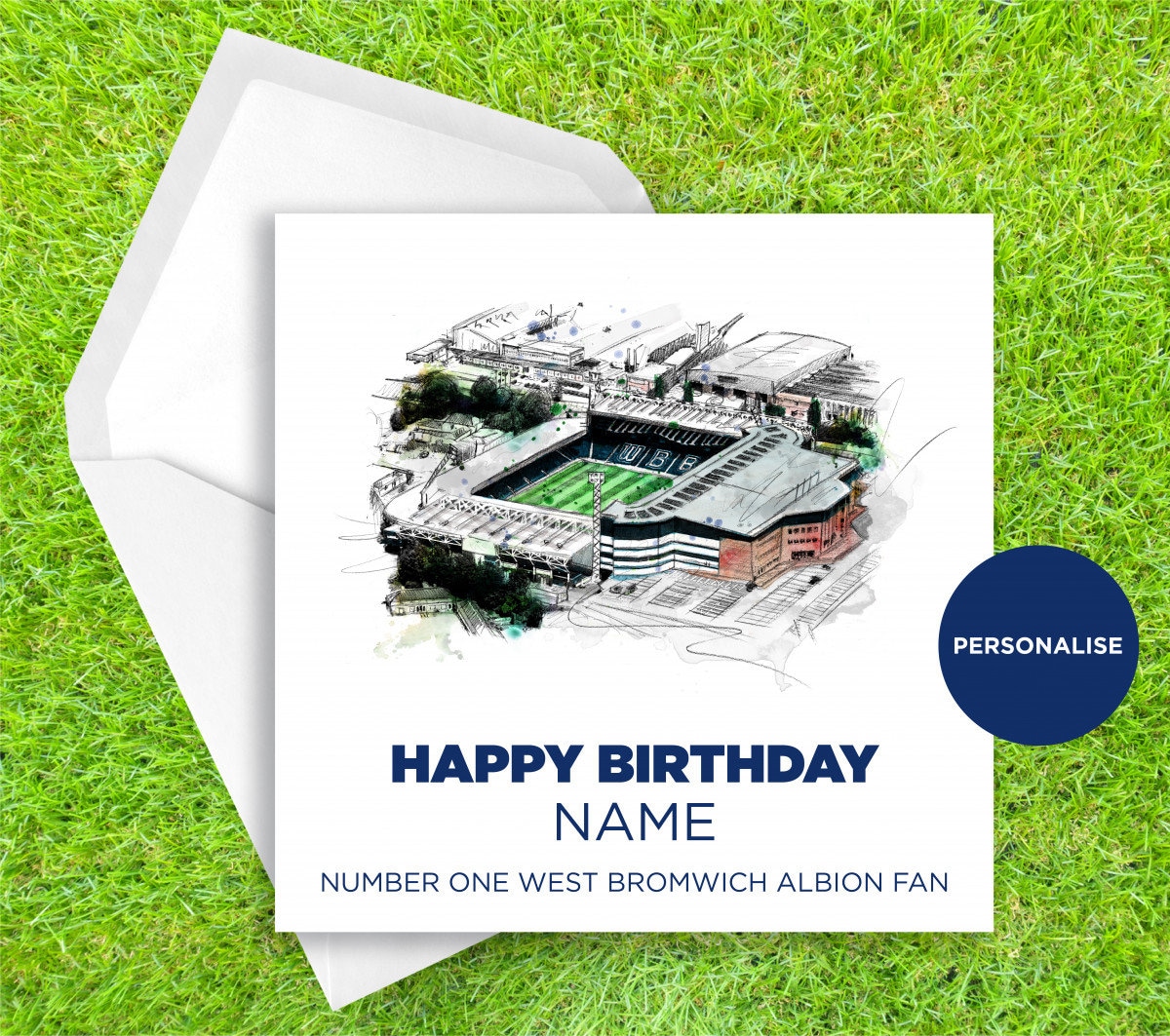 West Bromwich Albion Birthday Card - the Hawthorns Birthday Card ...