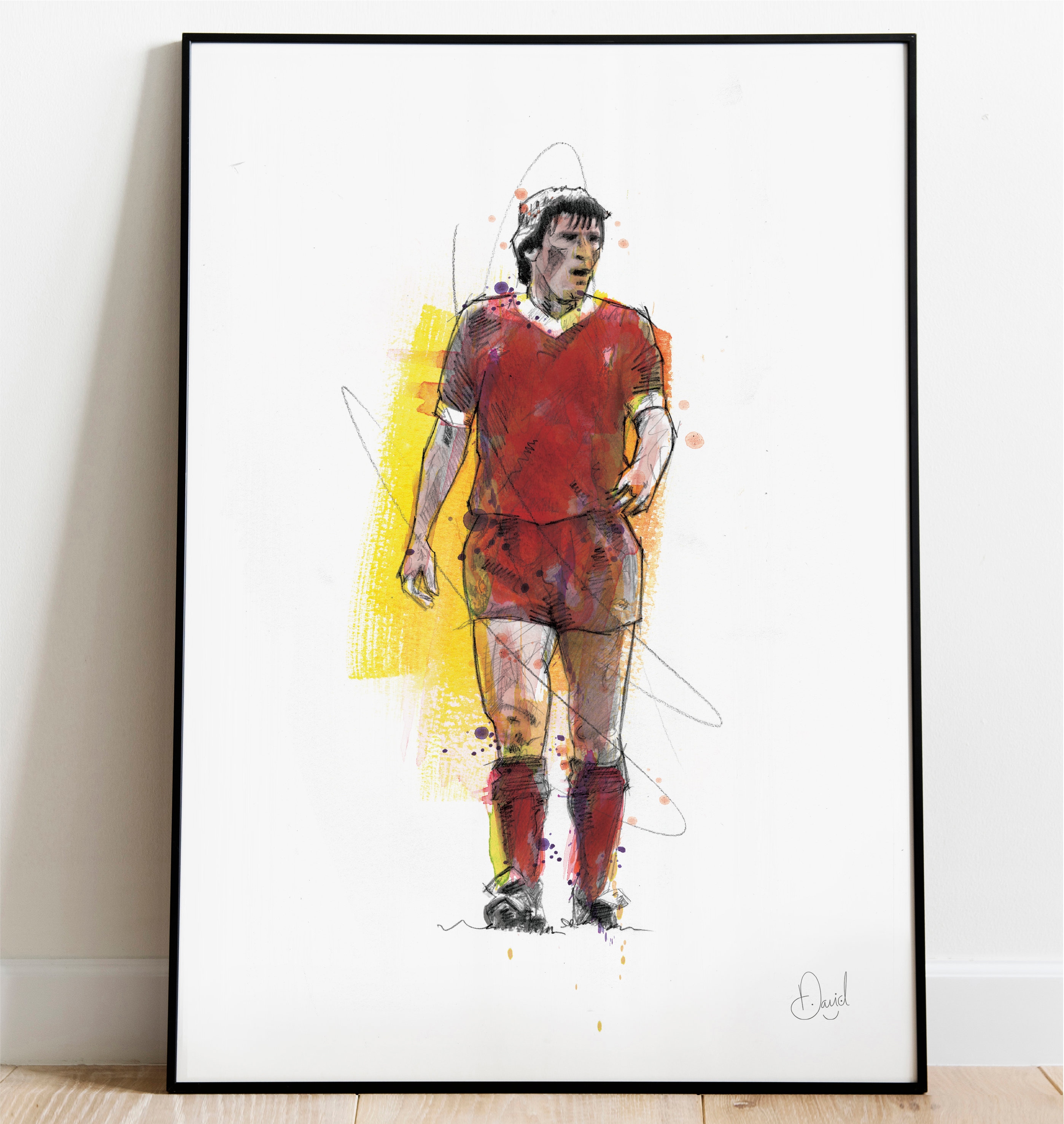 ケニー・ダルグリッシュ アートプリント、リバプール FC の絵