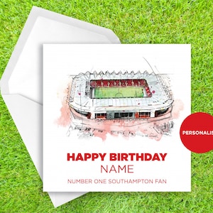 BEST WORLD Southampton F.C Personalised Greetings Card 