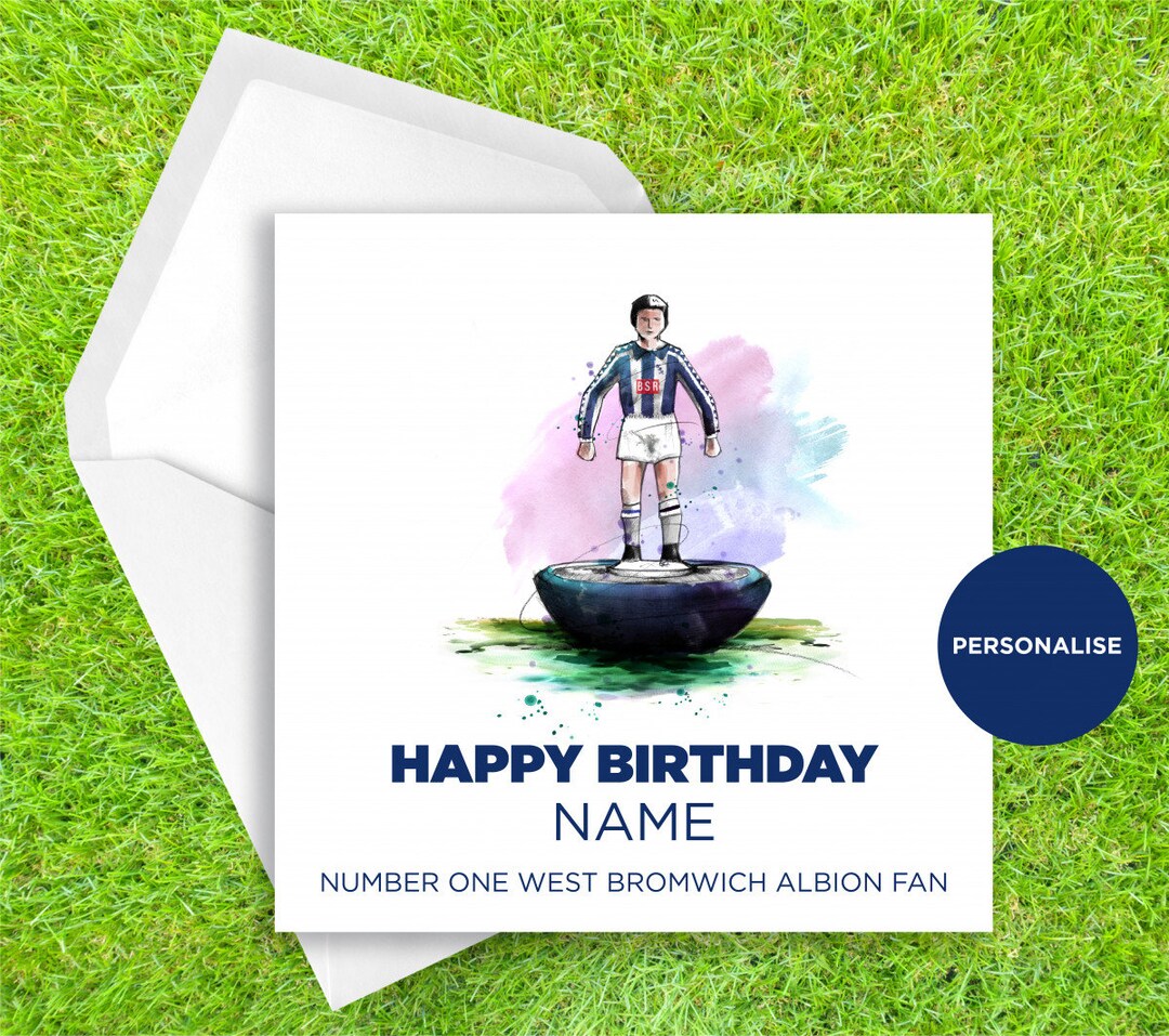 West Bromwich Albion Birthday Card - Subbuteo Birthday Card ...