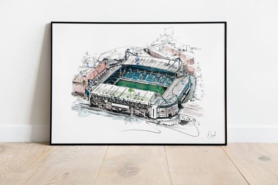 Stamford Bridge Chelsea F.C. Inspired Football Art Print Stadium