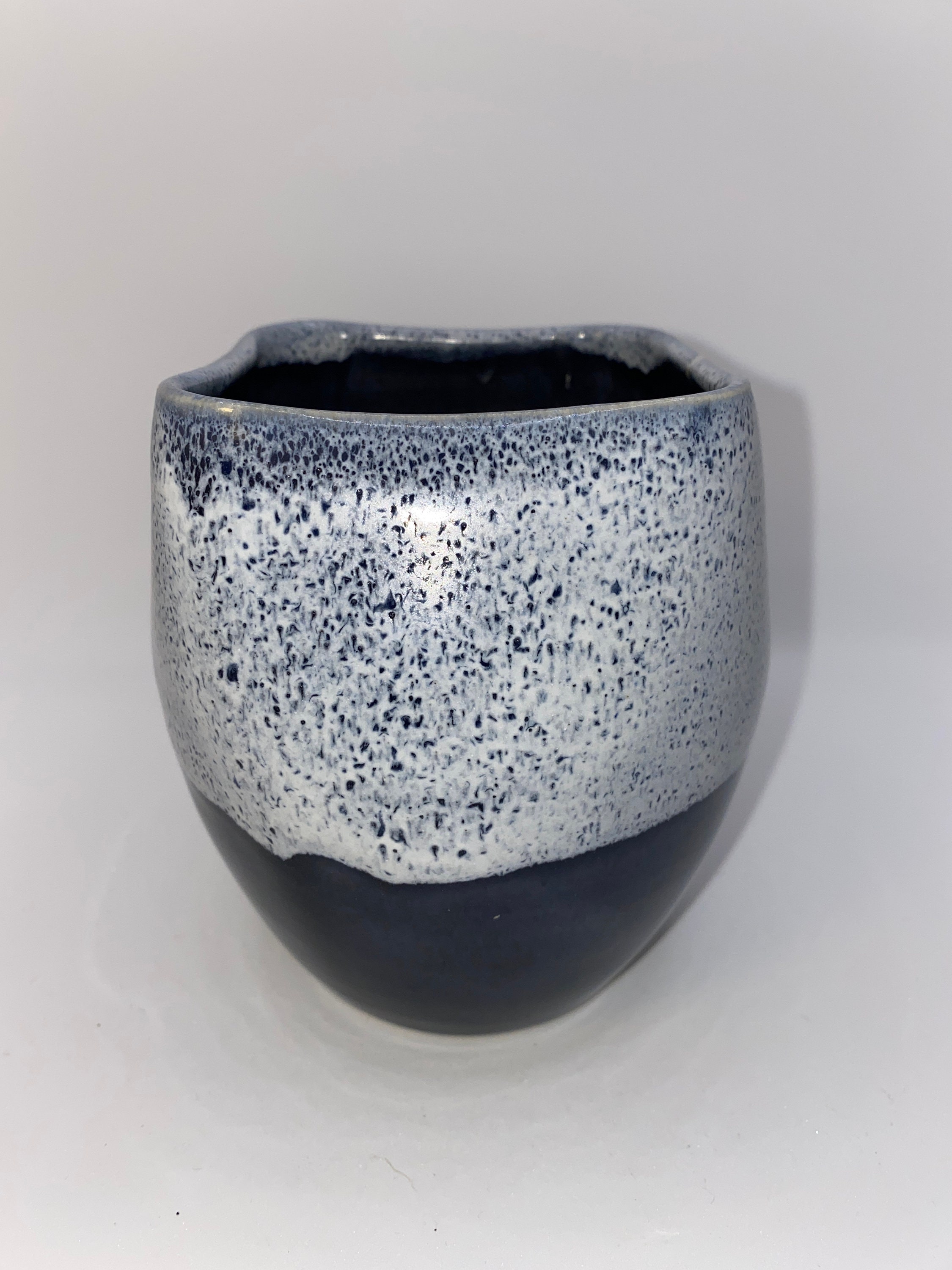 Vase Écume Bleu et Blanc