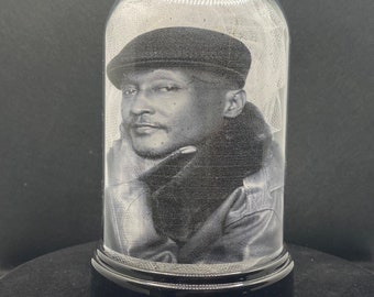 Custom Lighted Plastic Memorial Dome with Photo