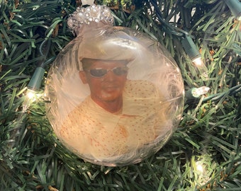 Custom Floating Christmas Ornament with Photo