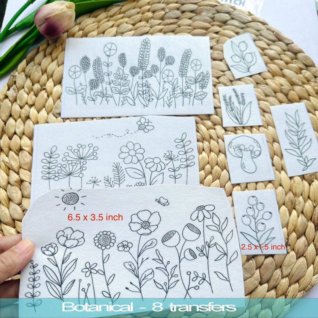 Peel and Stick Embroidery Paper | Stick and Stitch Transfer Patch | Peel and Stick Embroidery ...