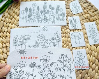 Carta da ricamo stacca e incolla / Patch per trasferimento attacca e cuci / Carta da ricamo stacca e incolla / Motivo da ricamo lavabile
