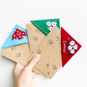 Personalized Magnetic Felt Bookmark, Personalized Corner Bookmark, Handmade Corner Bookmarks, Unique Bookmarks for Readers, Christmas Gift